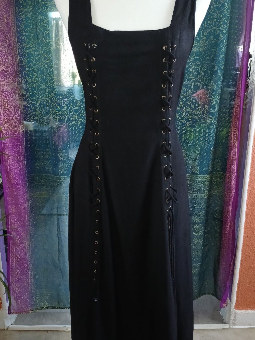 Goth Witchy Black Autumn Rennaisance Dress